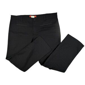 Anthropologie Cartonnier Pants Women's 14 Black Slim Ankle‎ Cigarette Pockets